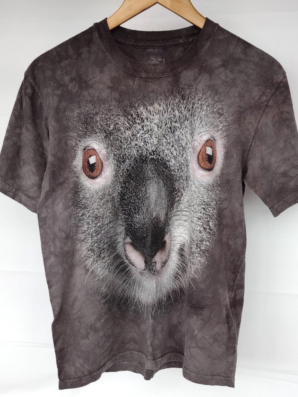 The Mountain Grey tie Dye Koala Face Tee Size Small